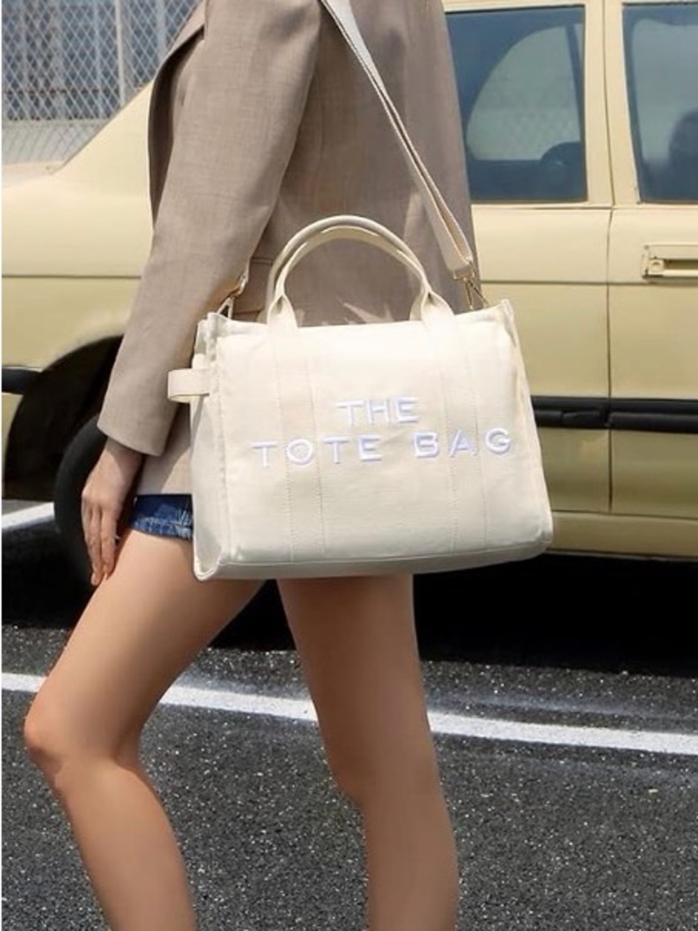 Cream Canvas Tote Bag - The Tote Bag